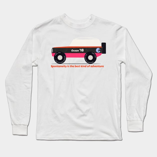 Ocean 18 car Long Sleeve T-Shirt by Woohoo